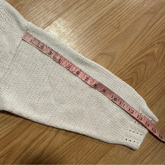 Hand knit pastel pink bunny sweater Easter egg feature 3/4 length sleeves medium - Picture 6 of 9